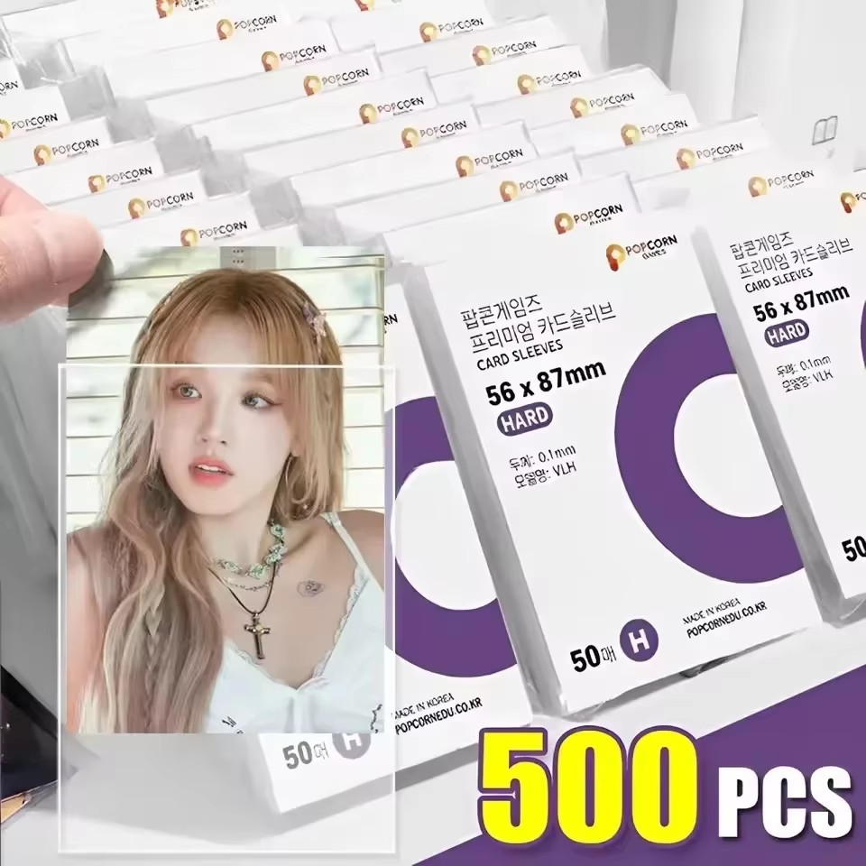 Card Sleeves Protector - 56x87mm 63.5x88mm カードスリーブ 透明PP KPOPカードホルダー ポストカードフィルム