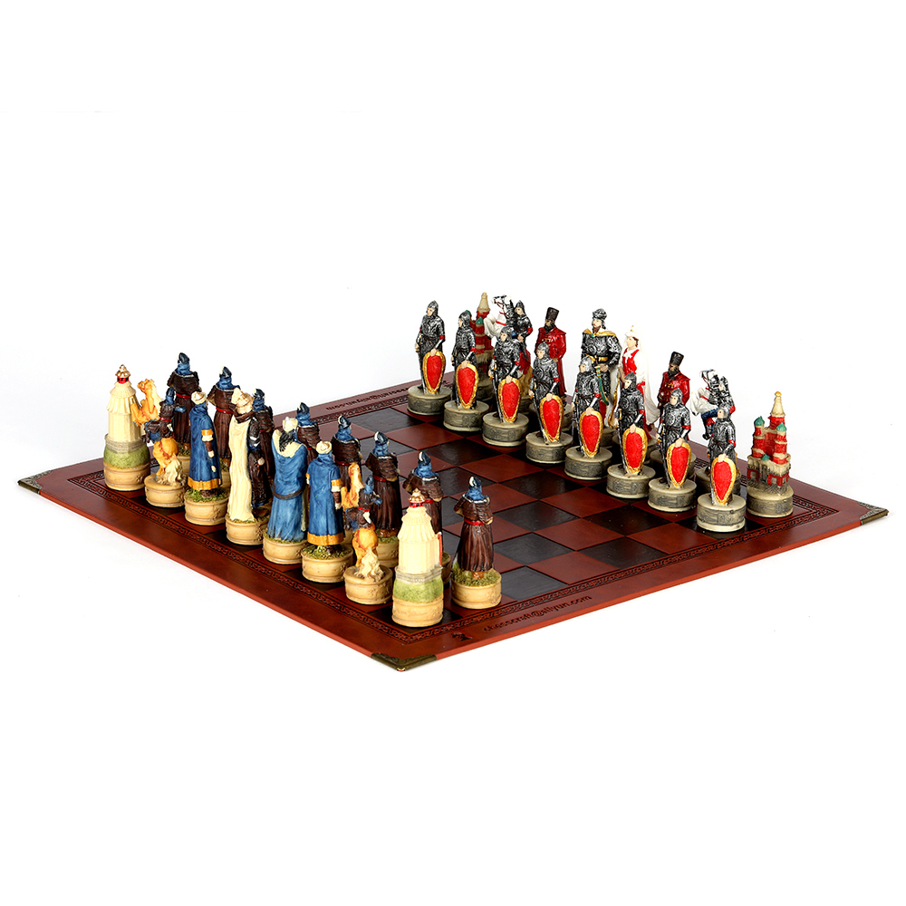 Board Game Yearbook - ゲームがエンボス加工されたチェス,レジスタンスフィギュア,ゴブハンvs.ロシア-32の3Dフィギュア