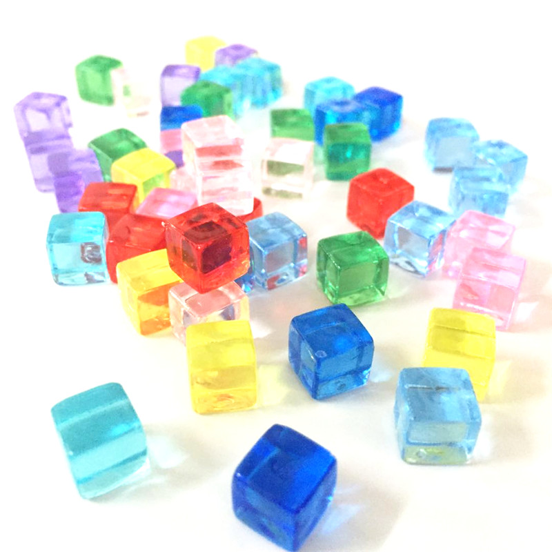 50ピース/セット13色8ミリメートル透明スクエアコーナーカ - Board Game Sequence のレビューと価格
