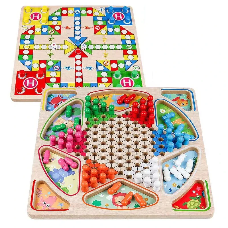子供、家族、2 in 1の両面ミニチェッカーボード、木製の飛 - Board Game Catan のレビューと価格