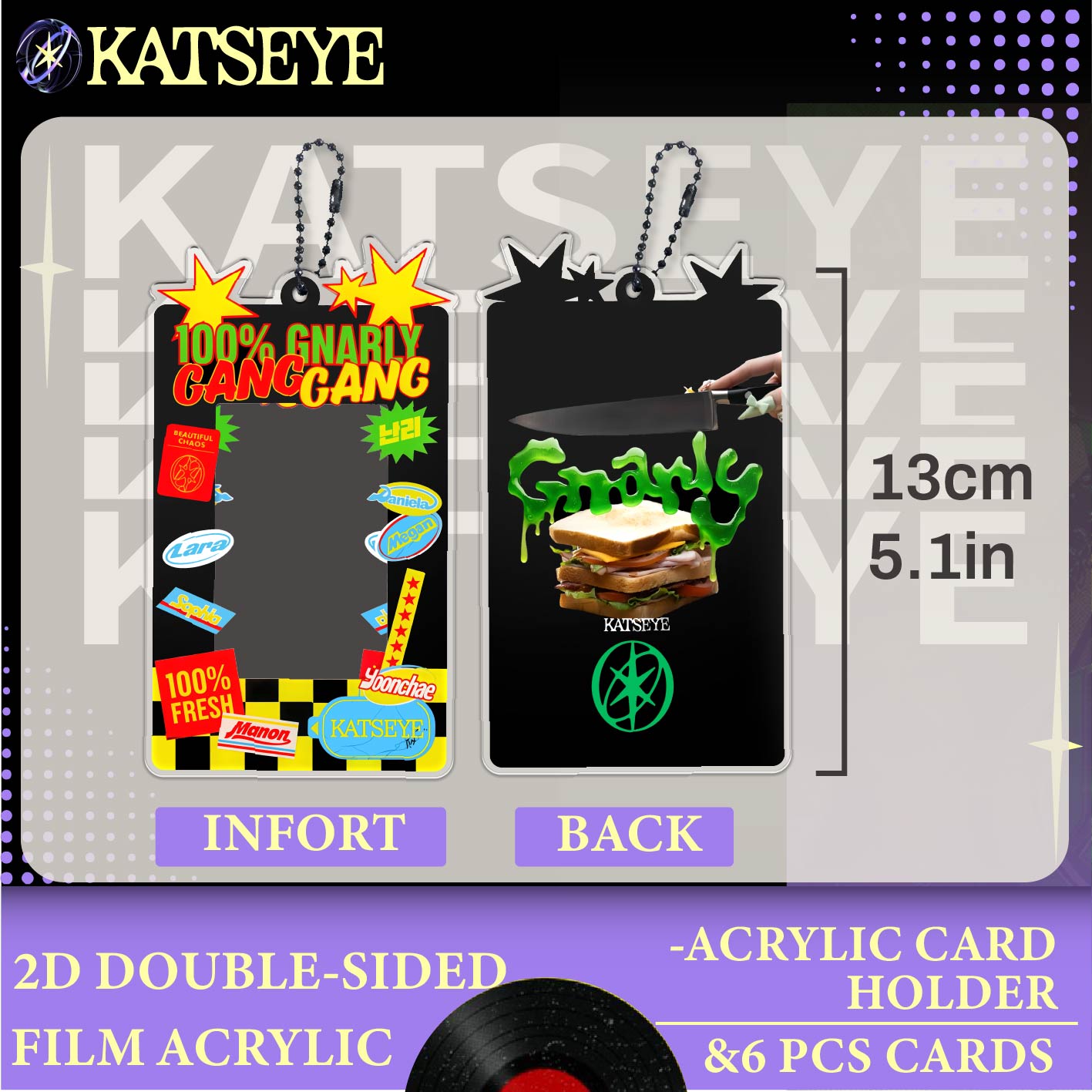 KATSEYEセット、アクリル製フォトカードホルダー（ポラロ - Card Sleeves Protector のレビューと価格