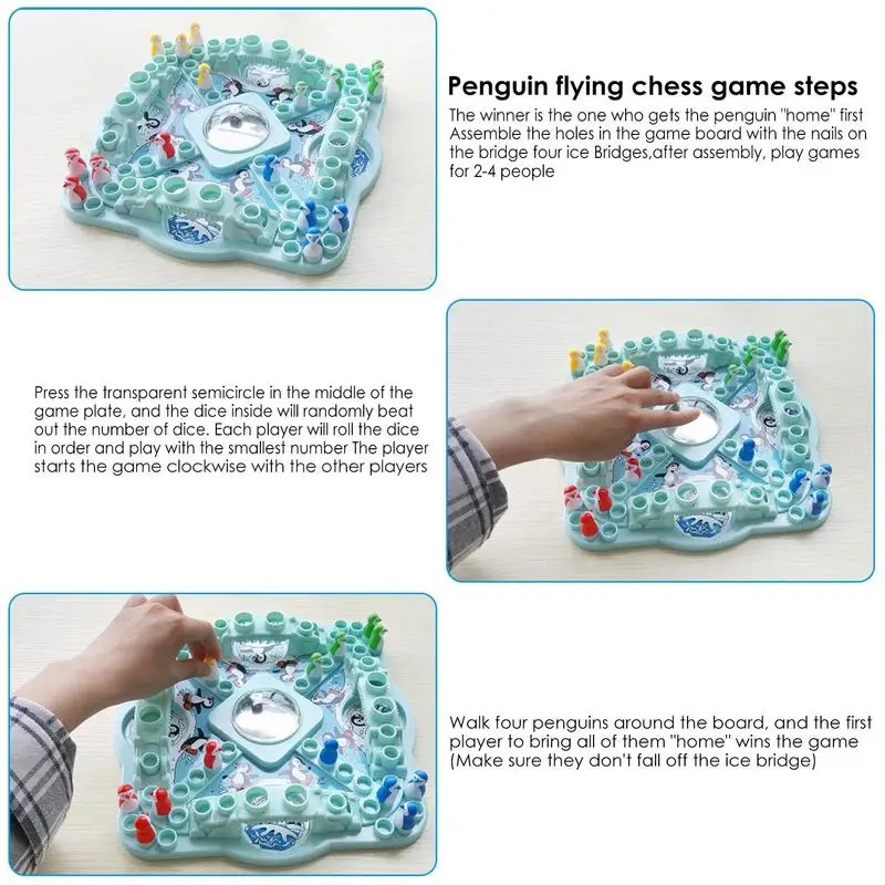 マルチペンギンの飛行チェスパーティーボードゲーム、家族の友人 - Board Game Land のレビューと価格