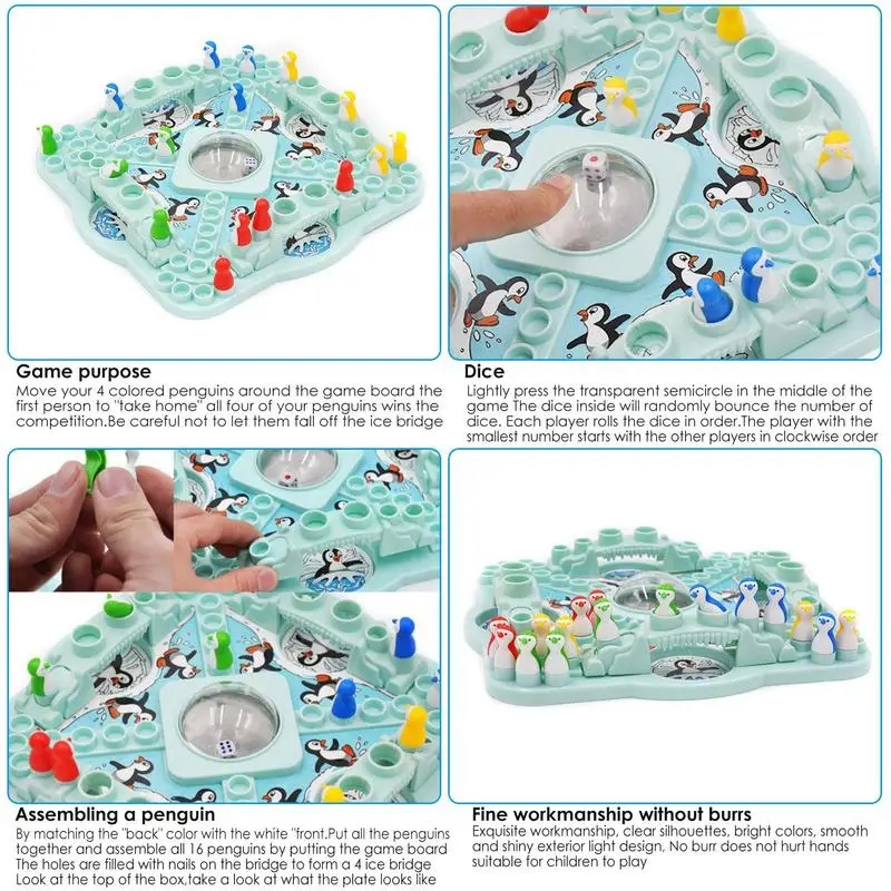 マルチペンギンの飛行チェスパーティーボードゲーム、家族の友人 - Board Game Land のレビューと価格